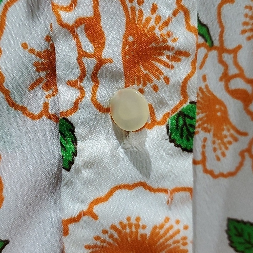VINTAGE MISS POLLY SLEEVELESS BLOUSE TOP WITH FLORAL PRINT BUTTONDOWN MOD - Picture 5 of 11
